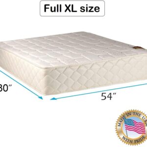 DS Solutions USA Grandeur Deluxe Full XL Size Medium Firm Two-Sided Mattress Only with Mattress Cover Protector - Fully Assembled, Spine Support, Long Lasting Comfort, Quilted Fabric Cover