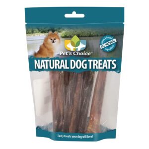 pet's choice premium bully sticks, 6", 6pk, brown (cw6-pz6)