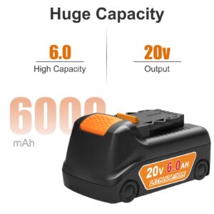 TeenPower 4Pack 20V 6.0Ah Battery Replacement for Dewalt 20v Max Battery