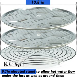 Canning Rack - Pot Rack - Canning Rack for Water Bath Canner Rack - Stainless Steel Rack - Canning Pot Rack - Canning Rack for Stock Pot - Pressure Canner Rack-10.8in 2 Canning Supplies Rack & 1 Base