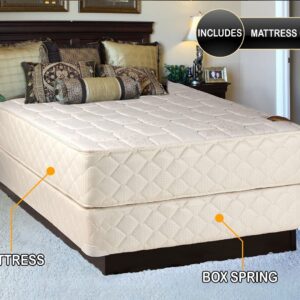 DS Solutions USA Grandeur Deluxe Full XL Size Medium Firm Two-Sided Mattress Only with Mattress Cover Protector - Fully Assembled, Spine Support, Long Lasting Comfort, Quilted Fabric Cover