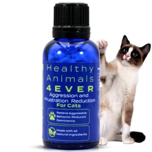 healthyanimals4ever all-natural cat calming tablets for stress and aggressive behavior - help reduce cat aggression/frustration & promote relaxation - homeopathic & highly effective - 300 tablets