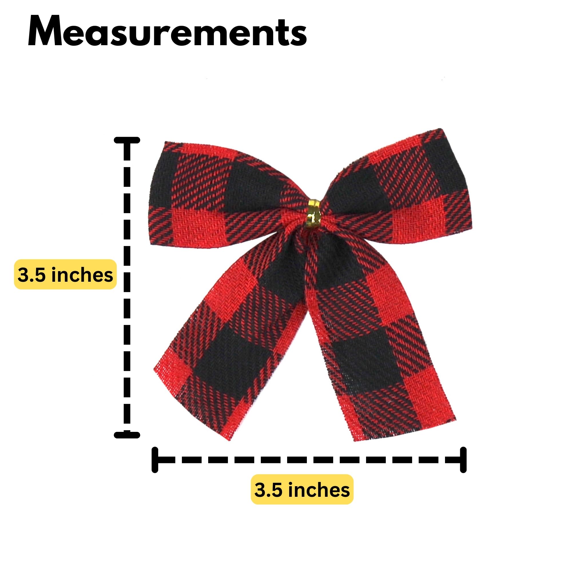 Iconikal Mini Small Velvet Bows, Red, 3.5 x 3.5-Inch, 72-Pack