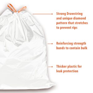 ITouchless Tall Trash Bags, Fits 8 to 13 Gallon Garbage Can, 40 Count, for Rubbish Recycling Compost in The Home, Office, Bathroom Kitchen Bin Liners