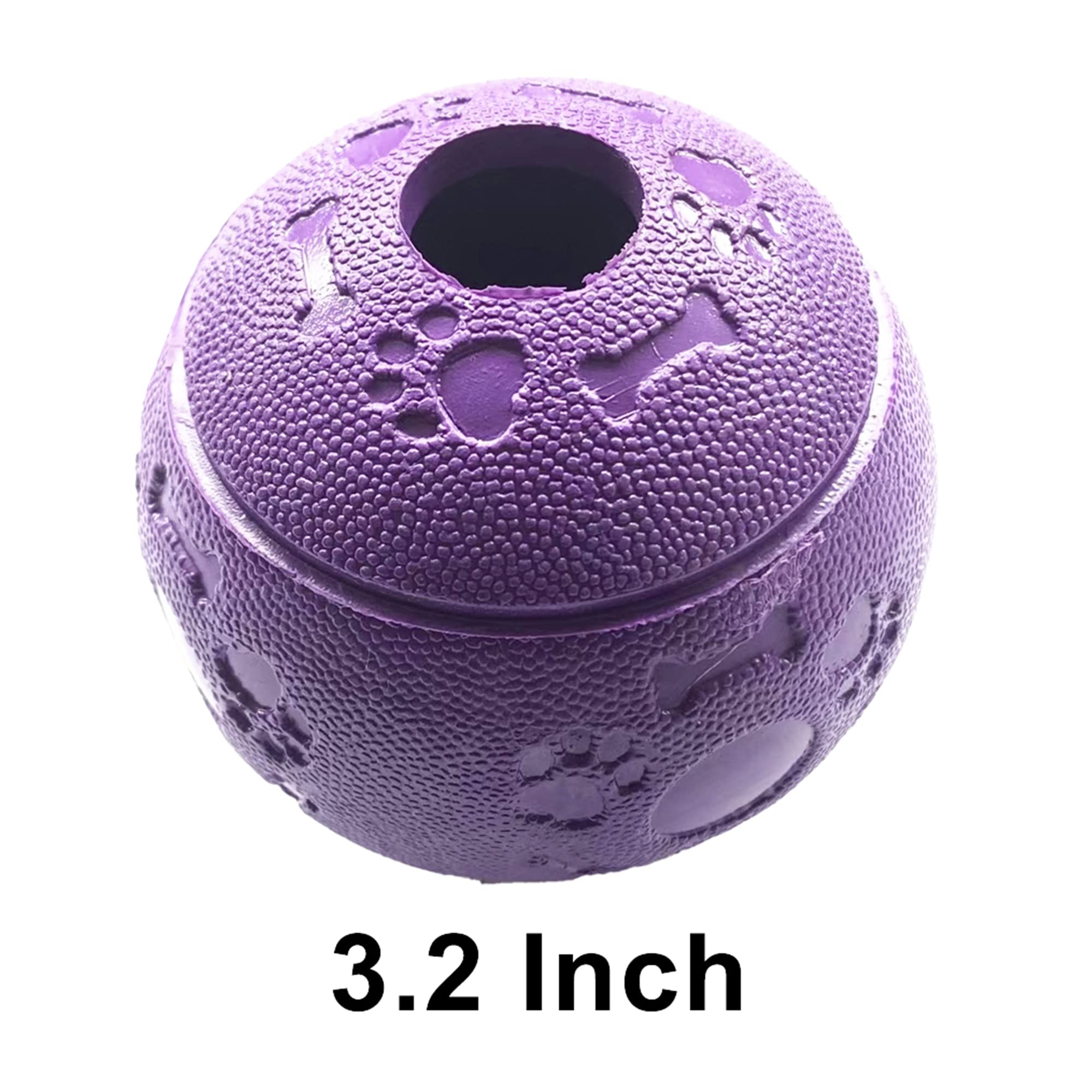 Jalousie Dog Puzzle Balls Dog Treat Dispensing Balls Non-Toxic Natural Rubber Dog Chew Toys for Puppy Pet Dog Teething Puzzle Playing Treat Dispenser Rope Balls (Large 2 Pack Treat Ball)