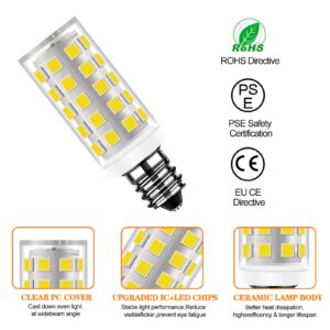 HUIMEIJIA Screw-in LED Bulb 4W 40W Equivalent Sewing Machine Light AC 110-130V C7 to Halogen Replacement Part 1034d Compatible with xl2610 2340cv 2600i Light Bulb Daylight White Pack of 2