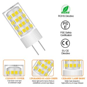 HUIMEIJIA GY5.3 Base LED Bulb AC110V 4W Equivalent 40W Halogen Lamp Replacement A1607Y T4 Light for Table Lamps Closet Lights Landscape Light Wall sconces Chandeliers Track Warm White 3000k 4Pack