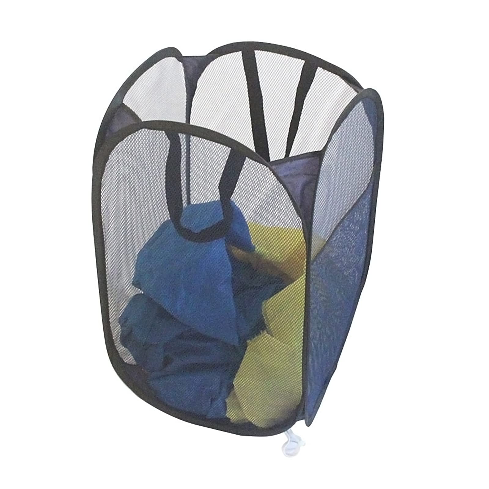 Mesh Pop up Laundry Hamper Foldable Small Clothes Storage easy to open and fold up forHome，travel