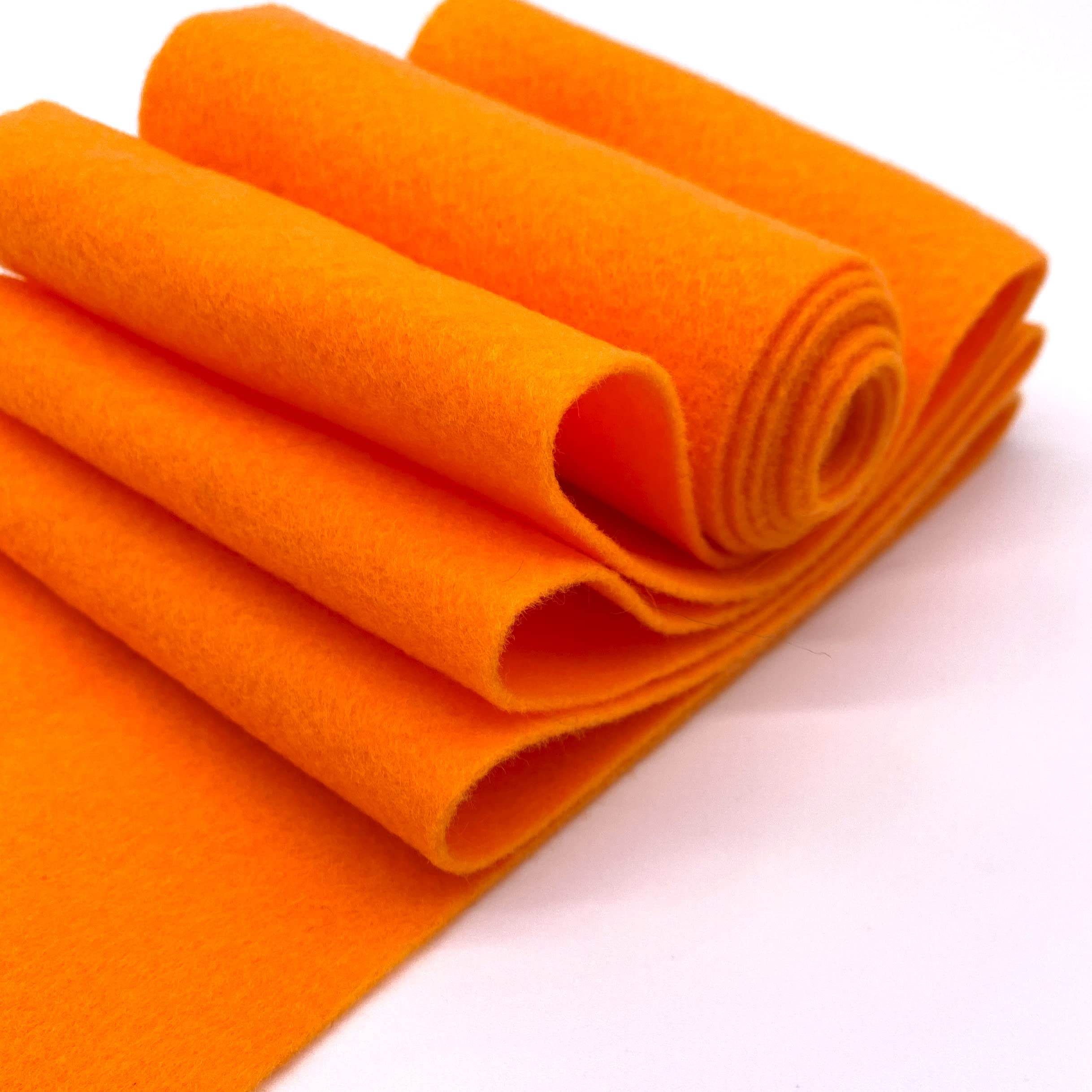 Acrylic Felt Fabric Pre Cuts, 1 Yard, 72 by 36 inches in Length by Ice Fabrics - Light Orange