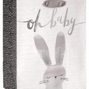 Papyrus 13" Large Gift Bag (Rabbit) for Baby Showers, New Baby, Baptisms, Christenings and All Baby Occasions (1 Bag)