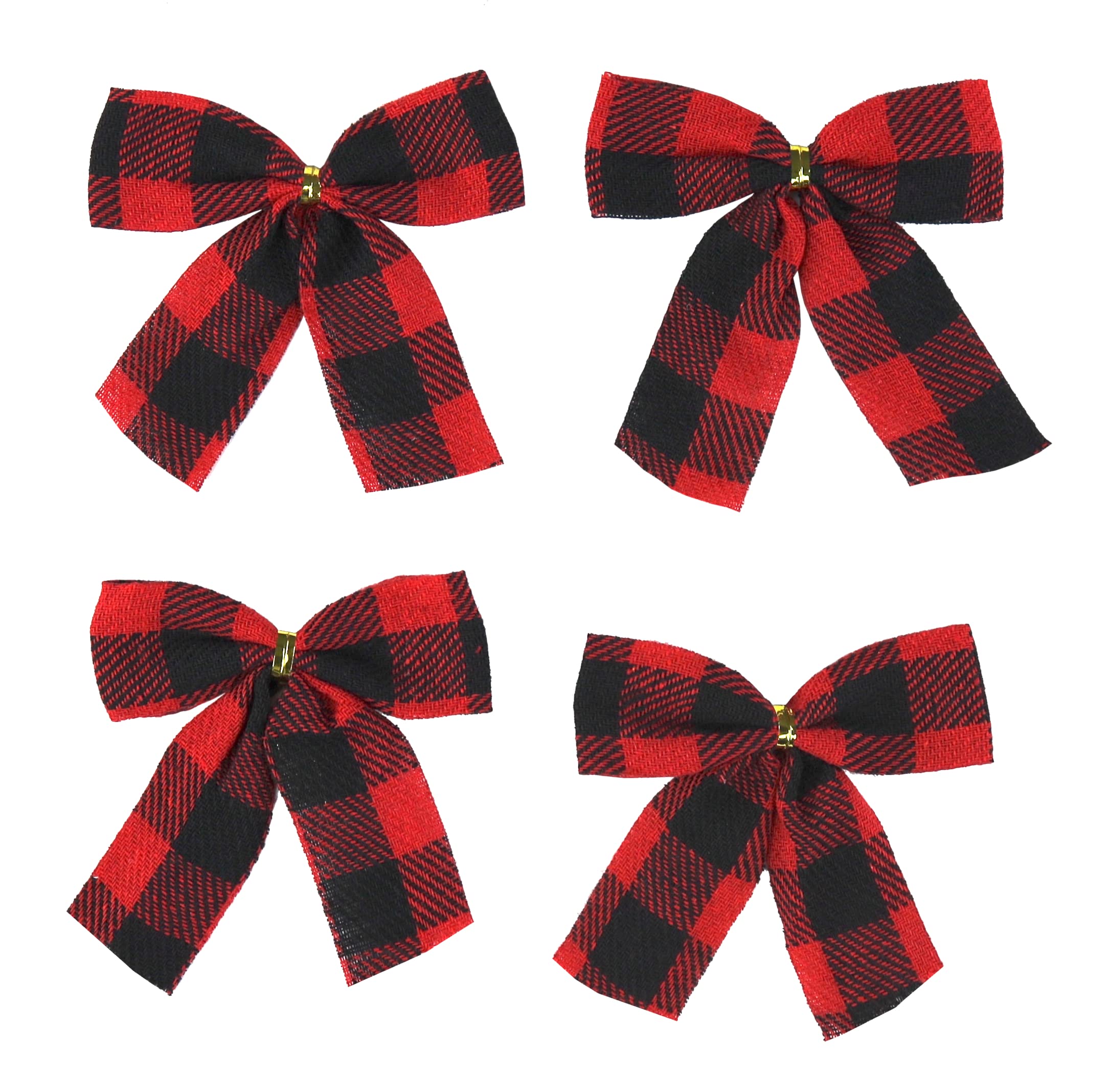 Iconikal Mini Small Velvet Bows, Red, 3.5 x 3.5-Inch, 72-Pack