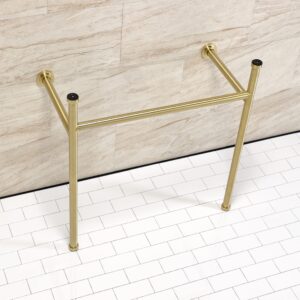 Fauceture VPB28147 Hartford Stainless Steel Console Sink Legs, Brushed Brass