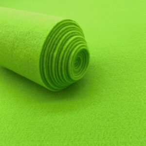 acrylic felt fabric pre cuts, 1 yard, 72 by 36 inches in length by ice fabrics - lime green