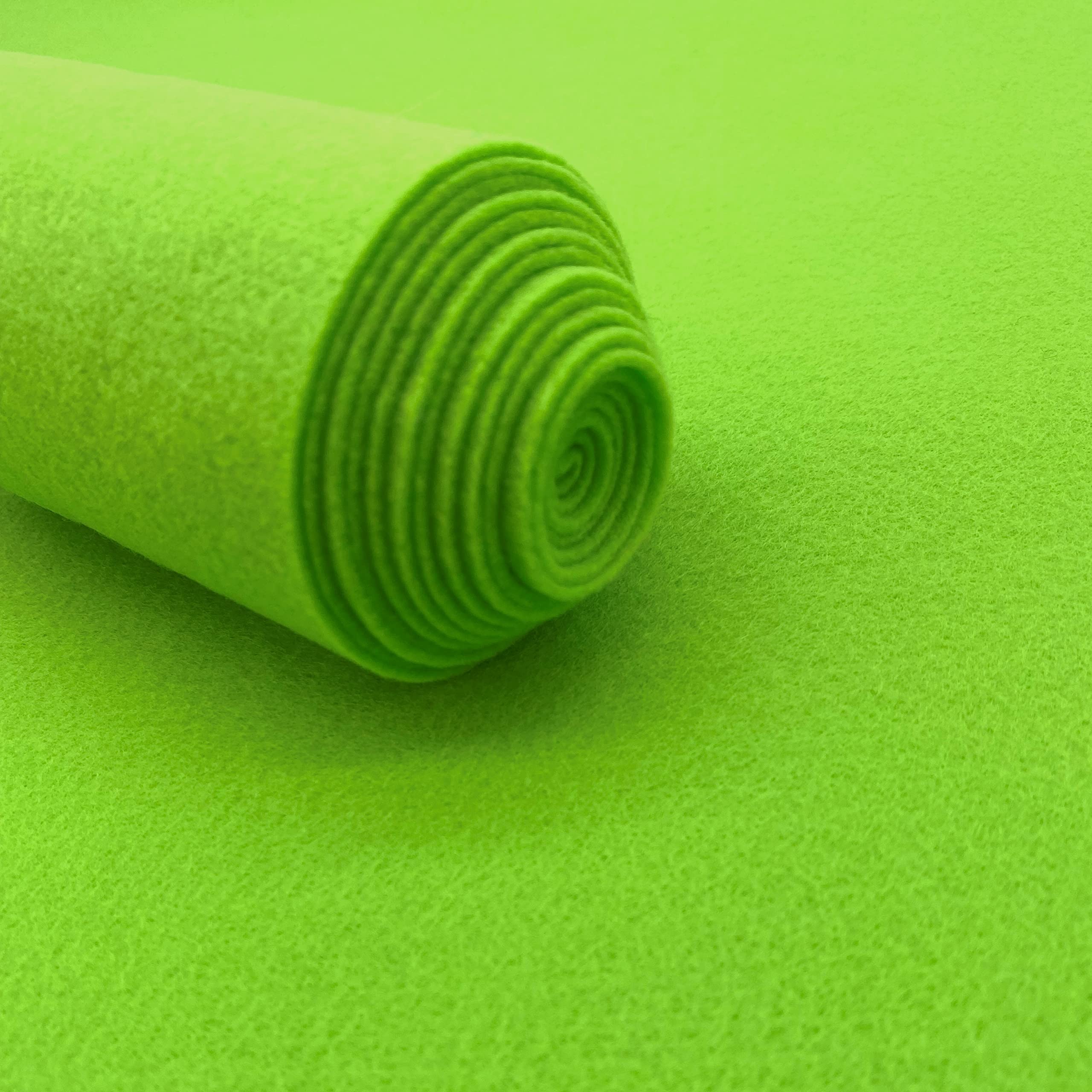 Acrylic Felt Fabric Pre Cuts, 1 Yard, 72 by 36 inches in Length by Ice Fabrics - Lime Green