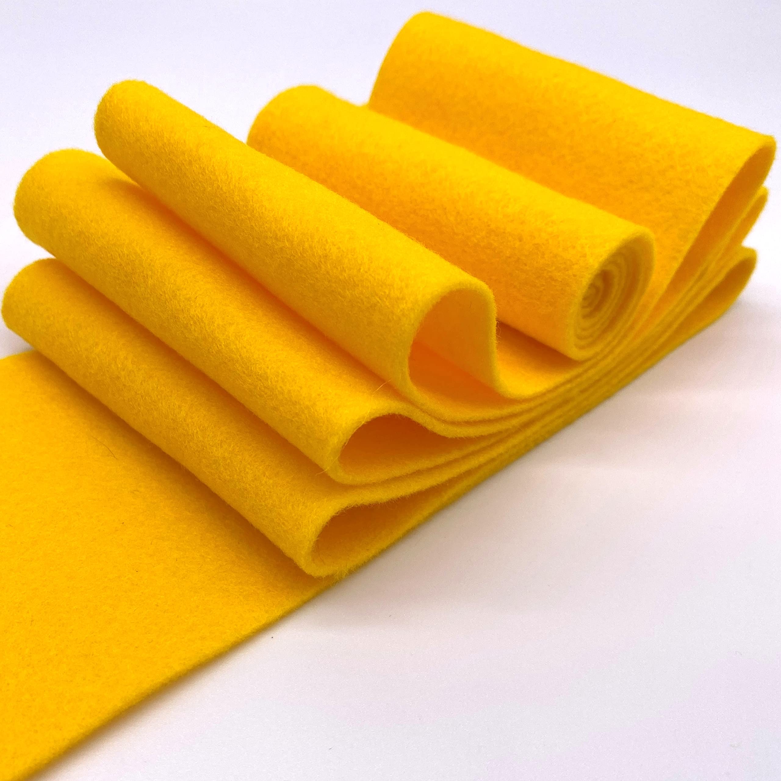 Acrylic Felt Fabric Pre Cuts, 1 Yard, 72 by 36 inches in Length by Ice Fabrics - Yellow