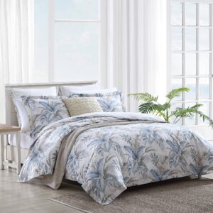 Tommy Bahama - King Duvet Cover Set, Cotton Bedding with Matching Shams & Button Closure, All Season Home Decor (Bakers Bluff Blue, King)