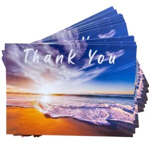 whitman and daughter 24 sunset funeral thank you cards with envelopes (24 pack, 4.25 x 6 inch) sympathy bereavement message inside (sunset)