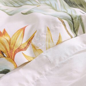 Tommy Bahama - King Duvet Cover Set, Cotton Bedding with Matching Shams & Button Closure, All Season Home Decor (Birds of Paradise Beige, King)