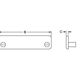 2036, 15 Series, 1534-Lite Black End Cap (10 Pack)