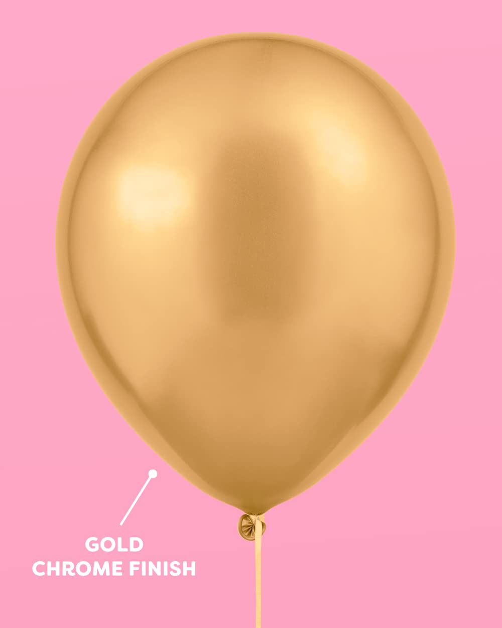 xo, Fetti Gold Chrome Birthday Balloon Set - 25 pk, 12" | Bachelorette Party Decorations, Bridal Shower, Birthday Party, Baby Shower, Engagement