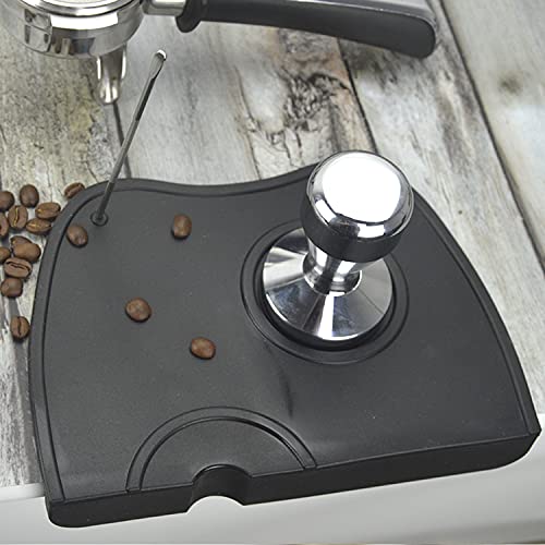 Espresso Silicone Mat Espresso Tamper Mat Silicone Coffee Tamper Mat Barista Coffee Espresso Tampering Latte Art Pen Tamper Holder (M 6.88inch x 4.92inch x 0.24inch)