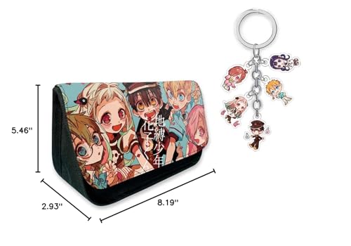 SZMLJH Hanako Kun Pencil Case Anime Toilet Bound Hanako Kun Pencil Bag Large Capacity Pencil Case with Keychain Pendant (04)