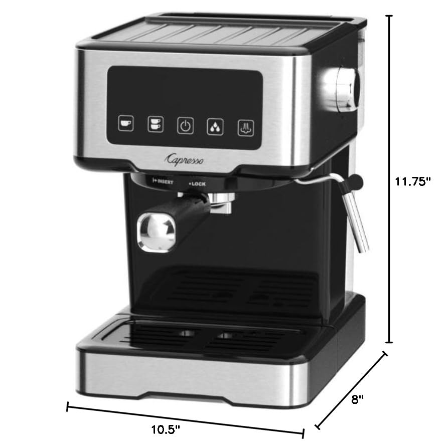 Capresso Café TS Touchscreen Espresso Machine, 50 ounces,Silver