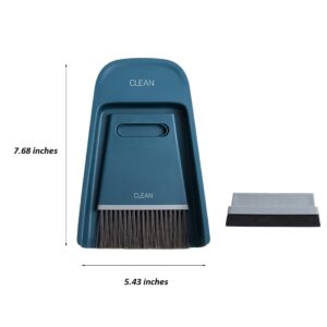 Engjajo 3 in 1 Mini Hand Brooms Small Dust Pan Scraper and Brush Set for Window Table, Desk, Countertop, Key Board, Car (Gray) ENG102