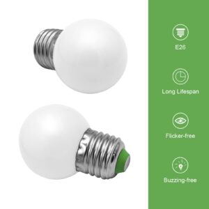 LFLAMPON G14 G45 LED Bulbs 30W Equivalent Globe Bulb 3W Warm White 3000K 260LM E26/E27 Edison Screw Base Replacement Vanity Mirror, Pendent, Chandelier Lighting AC 120V Non Dimmable (2 Pack)