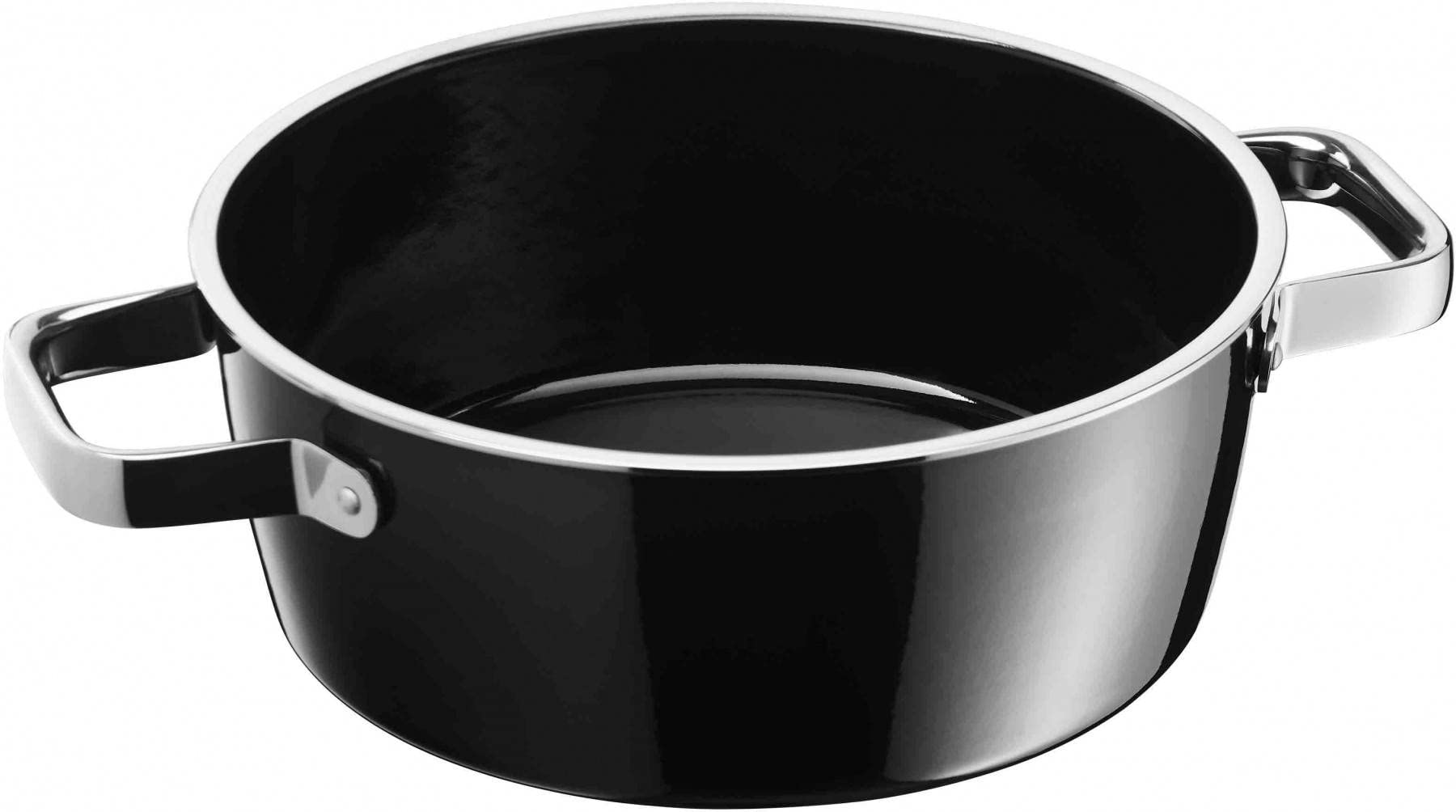 WMF Fusiontec Aromatic Cooking Pot Large 22 cm Stewing Pot Induction 3.1 L Lid with Condensation Knobs High-Tech Ceramic Stackable Scratch Resistant Black