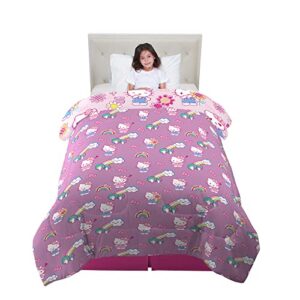 Franco Kids Bedding Soft Microfiber Comforter, Twin, Hello Kitty