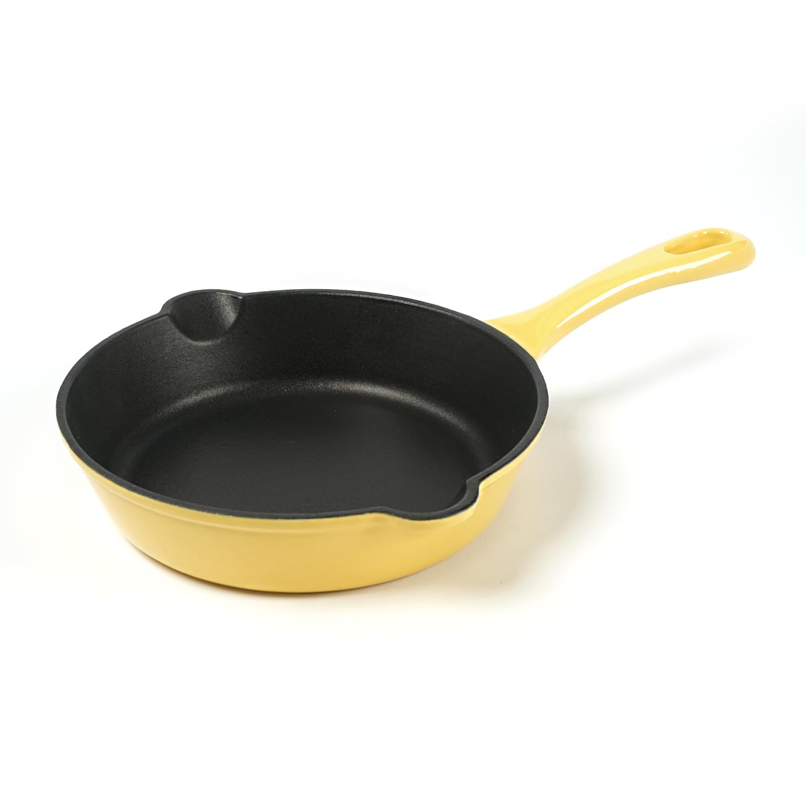 HAWOK Enameled Cast Iron Skillet 8 inch Yellow