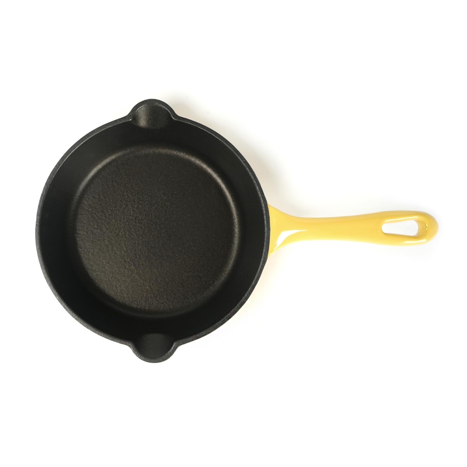 HAWOK Enameled Cast Iron Skillet 8 inch Yellow