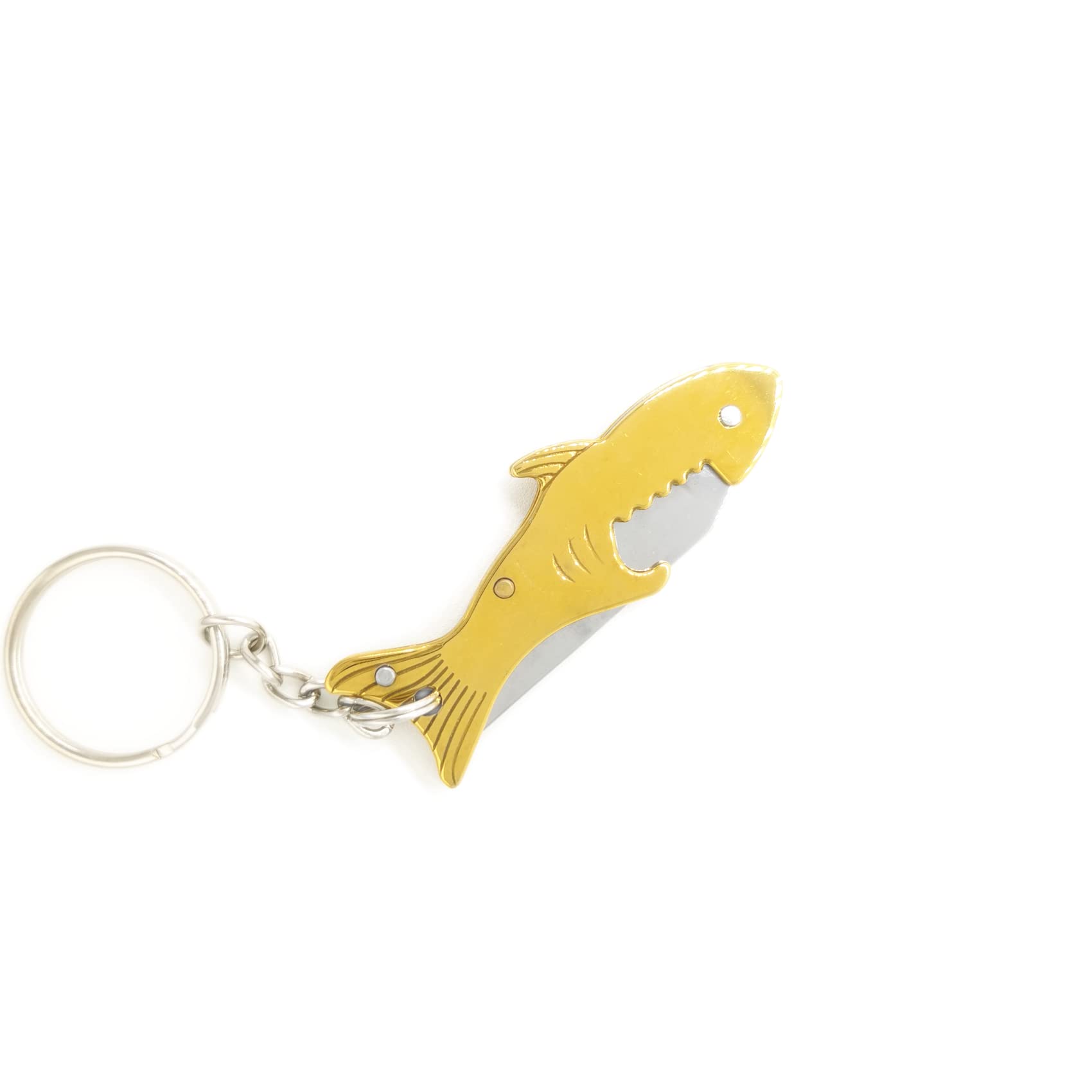 Teresi Small Pocket Knife for Men and Women, mini knife keychain ,with shark shape, Blade Length 1.5in