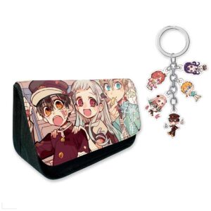 szmljh hanako kun pencil case anime toilet bound hanako kun pencil bag large capacity pencil case with keychain pendant (03)