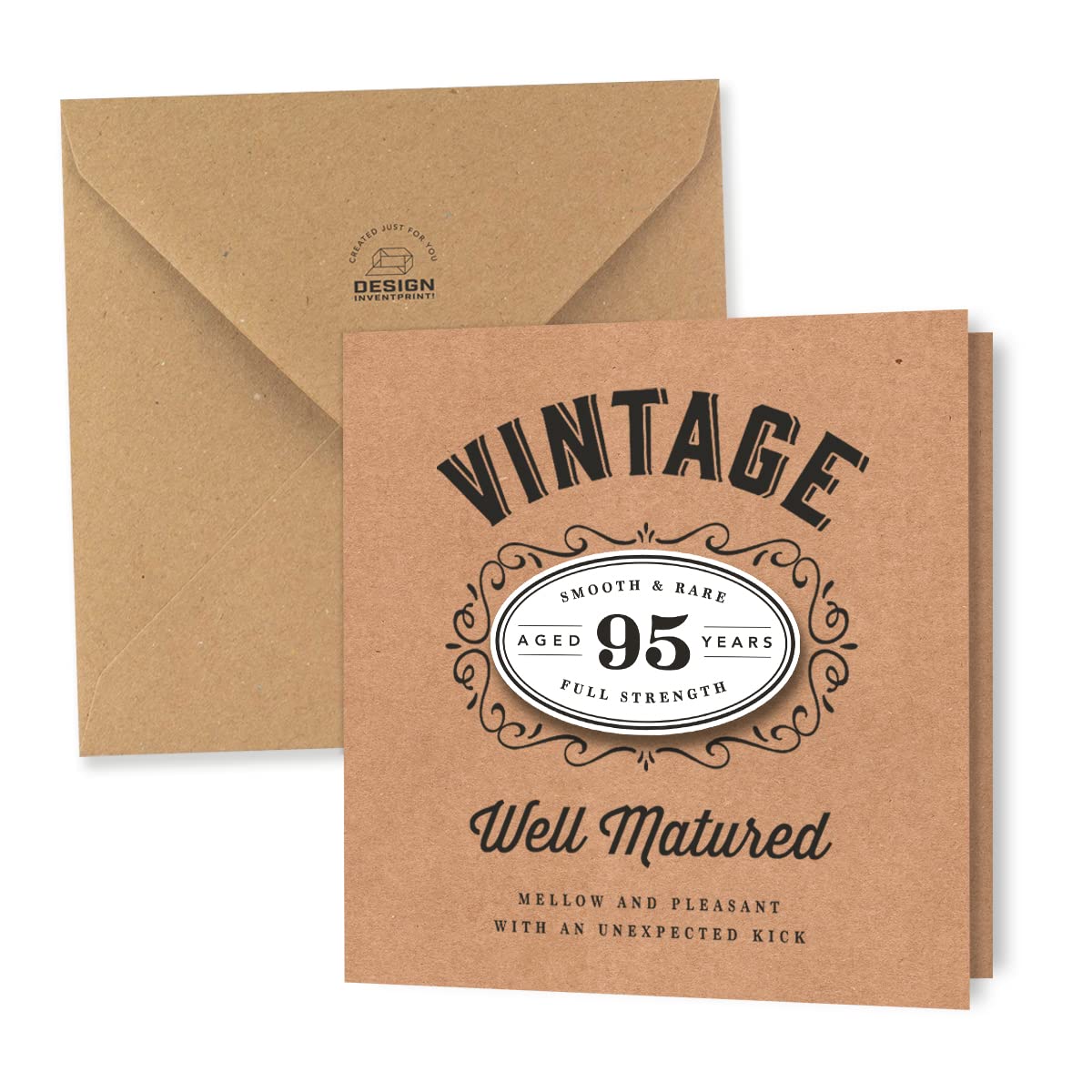 95th Birthday Card for Men and Women Vintage 3D Effect Card for 95 95th Birthday