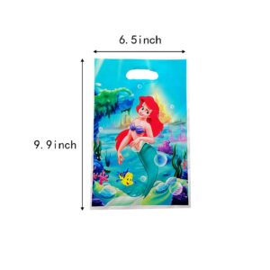 ALLPICK 30PCS Mermaid Candy Snack Party Favors Bags for Kids Birthday Baby Shower Mermaid Theme Party Decorations