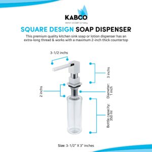 KABCO SD12BN Modern Brushed Nickel Stainless Steel Kitchen Under Sink Dish Dishwasher Soap Dispenser Lotion Dispenser Set for Kitchen Sink Built in Hand Soap Dispenser Pump Countertop Water Dispenser