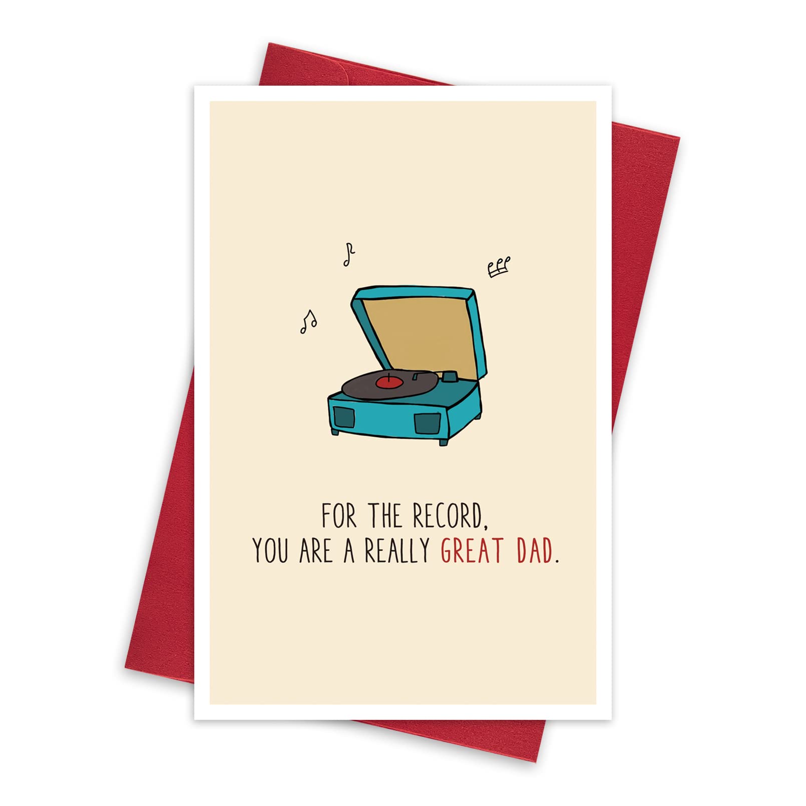 Ulbeelol Funny Father's Day Card, Pun Card for Dad, You Are A Really Great Dad Card for Father, Cute Birthday Card for Him