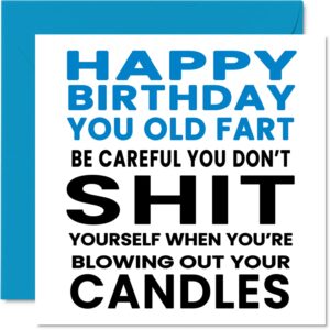 stuff4 funny birthday card for dad - hilarious birthday card prank for fathers, happy birthday dad card, humorous birthday cards for dads, funny bday card for dad, uncle, grandfather or senior male