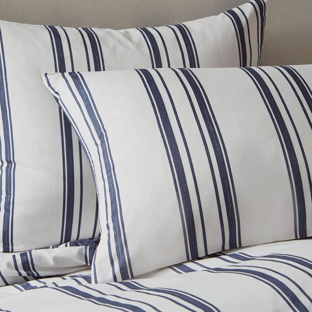 CinchFit USA Quahog Bay Universal V Berth Navy Stripe Duvet Cover & 2 Shams (Universal V Berth)