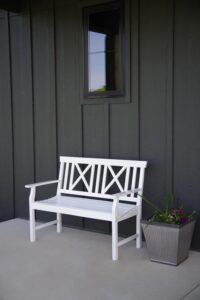 woodlawn&home 4' hardwood entryway bench in painted white finish, 901807