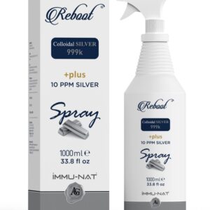 Reboot Colloidal Silver Skin Care Spray, Natural Relief for Dogs, Cats & Horses - Soothes Pet Wounds, Itches, Allergies, Non-Sting, Deodorizes, Safe for All Ages (33.8oz)