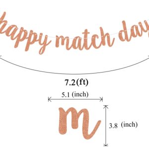 Happy Match Day Banner, 2024 Match Day Party Decorations, Doctor Matche Day Bunting Banner, Medical School Graduation Supply Rose Gold Glitter