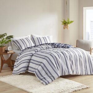 CinchFit USA Quahog Bay Universal V Berth Navy Stripe Duvet Cover & 2 Shams (Universal V Berth)