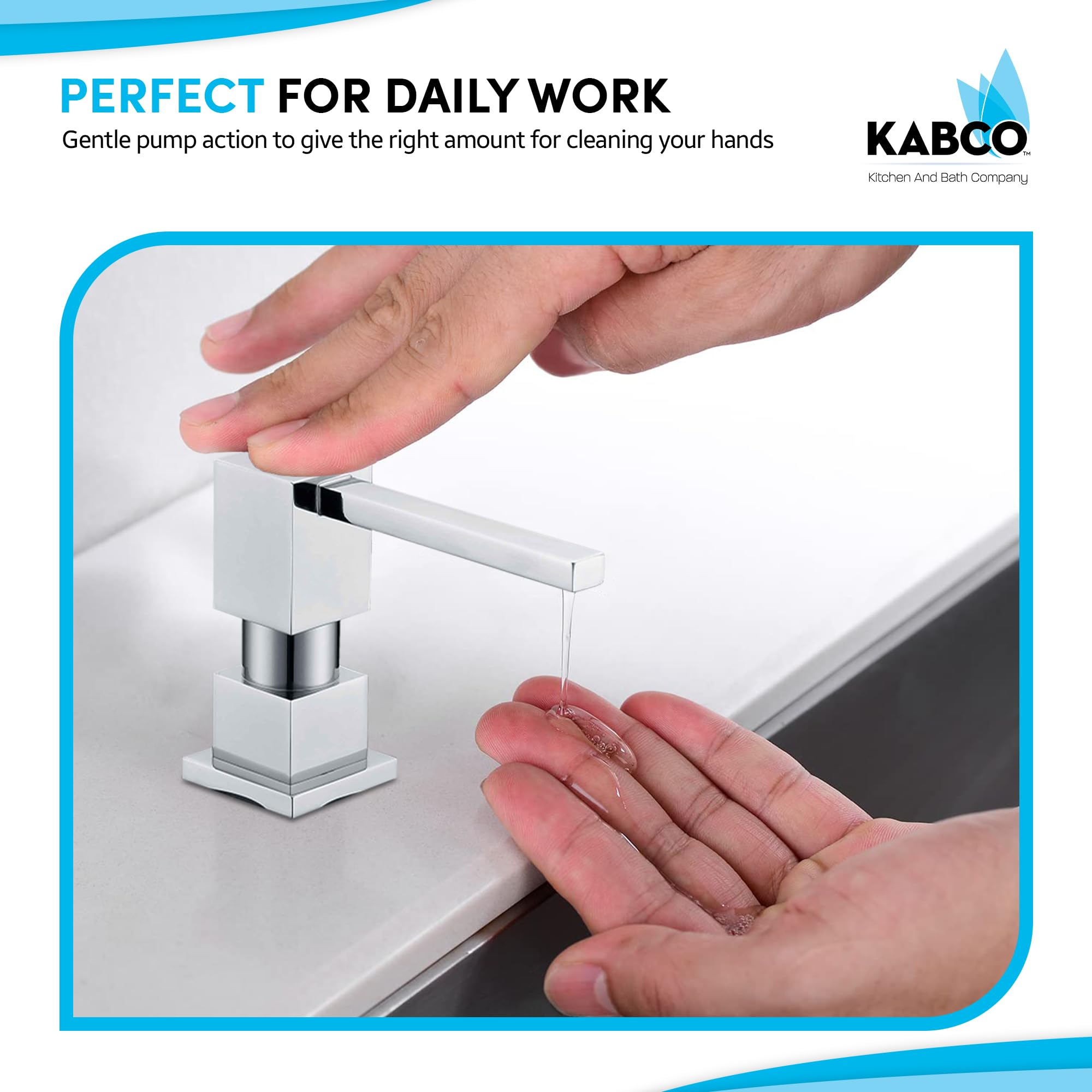 KABCO SD12BN Modern Brushed Nickel Stainless Steel Kitchen Under Sink Dish Dishwasher Soap Dispenser Lotion Dispenser Set for Kitchen Sink Built in Hand Soap Dispenser Pump Countertop Water Dispenser