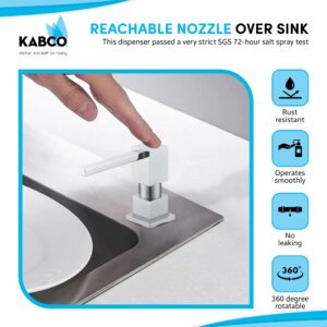 KABCO SD12BN Modern Brushed Nickel Stainless Steel Kitchen Under Sink Dish Dishwasher Soap Dispenser Lotion Dispenser Set for Kitchen Sink Built in Hand Soap Dispenser Pump Countertop Water Dispenser