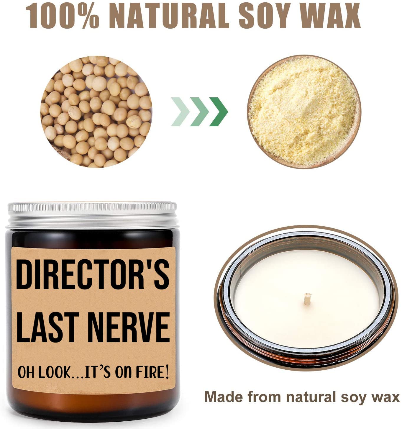 Director's Last Nerve Candle - Personalized Gift for Director - Funny Gift for Director - Director Gifts - Birthday Gift for Director