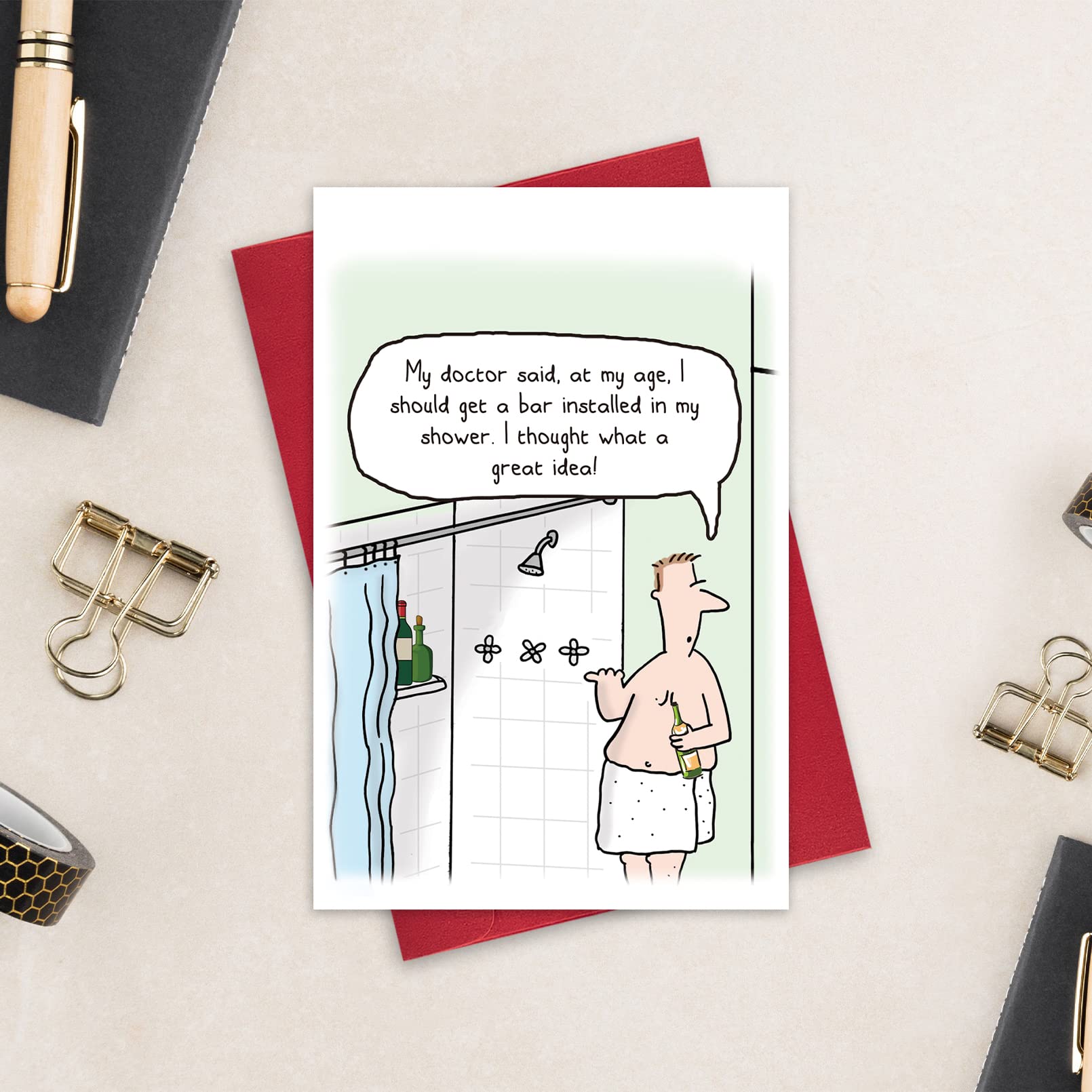 Ulbeelol Funny Father's Day Card for Dad, Birthday Card for Dad Husband, Cute Winebibber Card, 60th Birthday Card, 50th 70th Bday Card