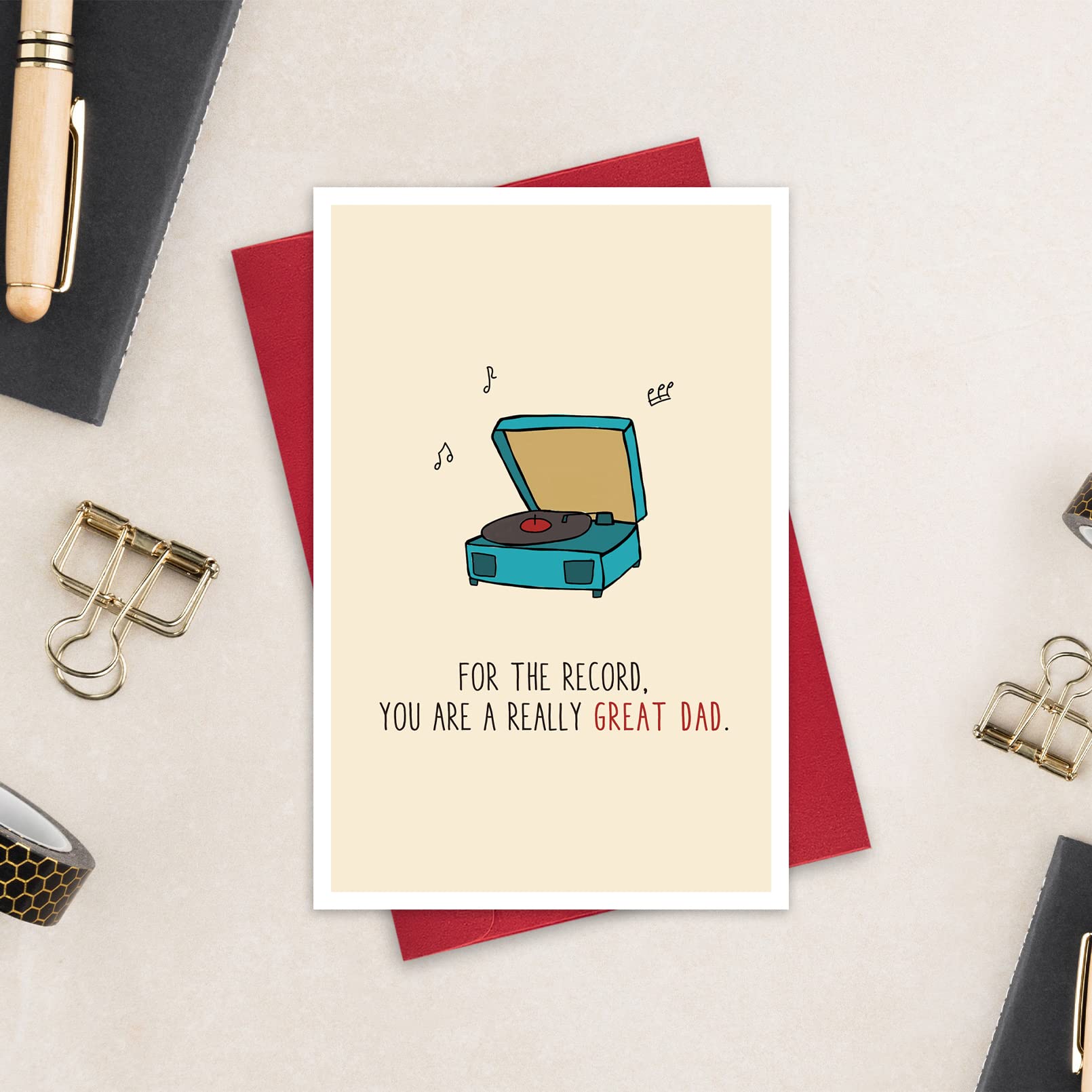 Ulbeelol Funny Father's Day Card, Pun Card for Dad, You Are A Really Great Dad Card for Father, Cute Birthday Card for Him